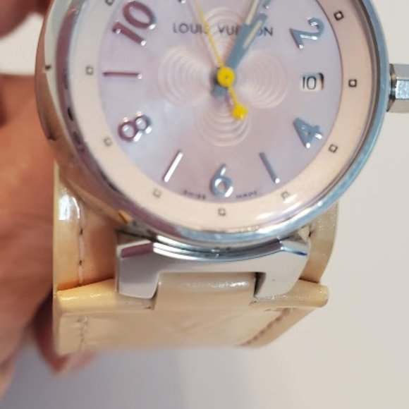 W/BOX LOUIS VUITTON Tambour Date Q1216 Ladies Watch - Picture 5 of 11